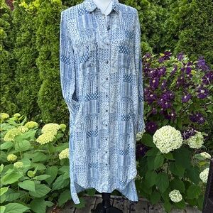 Gorgeous Collar Dress Shirt Dress Super Soft Denim Feel by Standard Grace